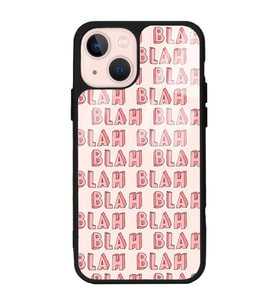 iPhone 13 Uyumlu Blah Blah Tasarımlı Glossy Telefon Kılıfı