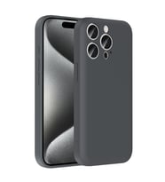 Apple iPhone 15 Pro Uyumlu Kılıf Kamera Korumalı Kartlık Hazneli Zore Vitra Kapak (Gri)