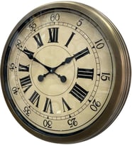 60 Cm Eskitme Metal Eskitme Kadran Duvar Saati (Standart)