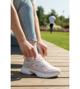 Enoch Kadın Nefes Alan File Saya Ergonomik Tasarım Rahat Yürüyüş Sneaker