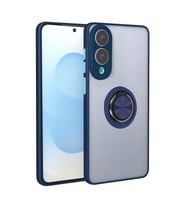 Samsung Galaxy S25 Edge Kılıf Montreal Yüzüklü Silikon Kapak - Lacivert
