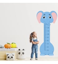 Sevimli Safari Hayvanları Çocuk Boy Ölçer Duvar Stickerı - Bebek ve Çocuk Odası Boy Cetveli Etiketi