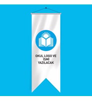 Okul Logo Basklı Kırlangıç Flama 70x200 cm