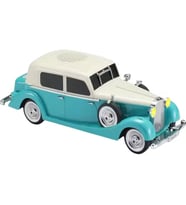 Ultratekno WS-1934 Pontiac Sedan Diecast Retro Araba Bluetooth Hoparlör Işıklı, FM Radyolu, USB/TF Destekli Şarjlı Speaker (Turkuaz)