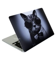 McStorey Macbook Air M2 Kılıf A2681 ile Uyumlu Sticker Kaplama Laptop Koruyucu Cat01NL (Siyah)