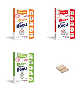 ORİGAMİ 10. Sınıf Fizik Kimya ve Biyoloji Soru Bankası 3lü Set + Telefon Standı