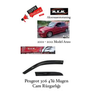 Peugeot 306 2001-2012 Model 4'Lü Mugen Cam Rüzgarlığı