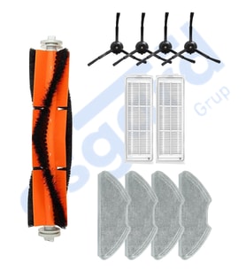 Xiaomi Mop 2 Pro (MJST1SHW) -Mop 2 Lite Uyumlu 1 Ana Fırça 4 Yan Fırça 2 Filtre 4 Mop PKT-iasgf0000395