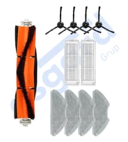 Xiaomi Mop 2 Pro (MJST1SHW) -Mop 2 Lite Uyumlu 1 Ana Fırça 4 Yan Fırça 2 Filtre 4 Mop PKT-iasgf0000395