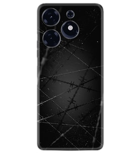 Tecno Spark 10 Pro Kılıf Silikon Desen Özel Seri Dikenli Tel 1779