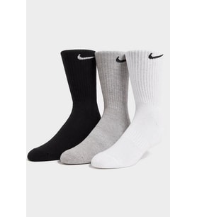 Nike Dri Fit Everyday Cotton Cushioned Crew 3 Pr Siyah Unisex Çorap 3 Çift Beyaz-Gri-Siyah