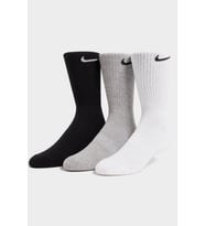 Nike Dri Fit Everyday Cotton Cushioned Crew 3 Pr Siyah Unisex Çorap 3 Çift Beyaz-Gri-Siyah