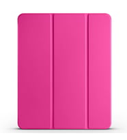 Apple iPad Pro 12.9 2022 M2 Uyumlu Zore Smart Cover Kalem Bölmeli Standlı 1-1 Kılıf (K.Pembe)