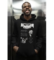 Berserk Guts Baskılı Unisex Oversize Anime Karakter Hoodie
