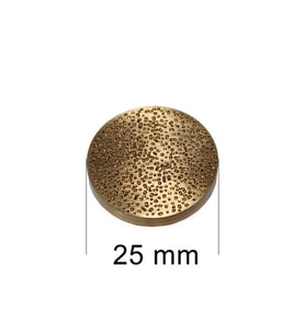 Mühürcüm Mühür Mumu Damga 25 mm Yuvarlak Kumlu Boş Pirinç Kafa + Ahşap Sap R5799KU25