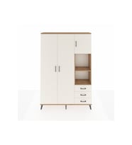 Arges Gardrop 5 Raflı 3 Çekmeceli Tek Askılı 132x30x195 Çam-Aytaşı