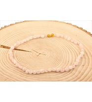 Pembe Kuvars Natural Kesim Doğal Kolye M269