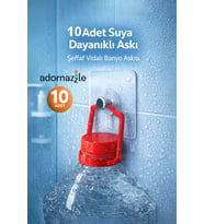 10 Adet Suya Dayanıklı Şeffaf Vidalı Askı