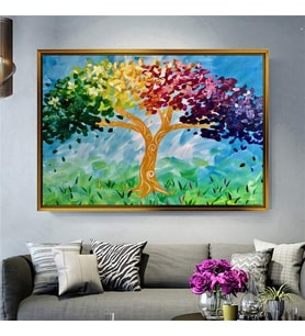 Altın Çerçeveli dekoratif tablo l1693 (Gold)