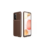 Samsung Galaxy A52 Kılıf Auto Focus Karbon Kapak - Kahverengi