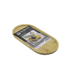 OVAL AHŞAP BAMBU YAĞDANIK ALTLIK - SUNUM TEPSİ 12X24X0.8CM (5343)