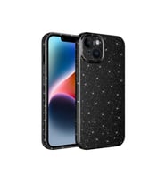 Apple iPhone 14 Uyumlu Kılıf Kamera Korumalı Simli Lüks Zore Koton Kapak (Siyah)