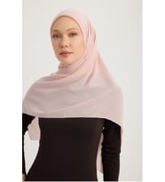 MıssColor A2801 Büyük Şifon Eşarp 120x120 - Bej (Pudra)