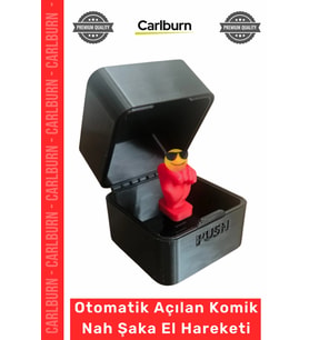 #Hediye 3D Baskılı Butona Basınca Otomatik Açılan Komik Şaka Nah El Hareket Hediyesi - Siyah