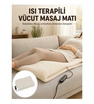 Mey İthalat® Vücut Masaj Matı Isı Terapili ve Çok Bölgeli Masaj Yeni Nesil