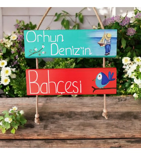 Bahçe Süsü Duvar Süsü Balkon Süsü Dekorasyon kişiye özel hediye Teras Kapı Süsü Mutfak Süsü Hediyelik Eşya Ölçü 60*30 (Çok Renkli)