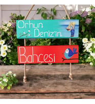 Bahçe Süsü Duvar Süsü Balkon Süsü Dekorasyon kişiye özel hediye Teras Kapı Süsü Mutfak Süsü Hediyelik Eşya Ölçü 60*30 (Çok Renkli)