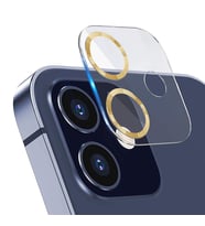 Binano iPhone 12 3D Pro Kamera Koruyucu Gold