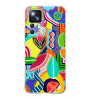 PrintiFy Xiaomi Mi 12T ile Uyumlu Retro Color 6  Kamera Korumalı Şeffaf  Kılıf