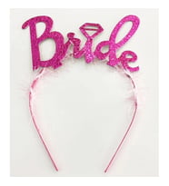 Dodes Fuşya Renk Bekarlığa Veda İtalik Yazı Alyanslı Bride Taç