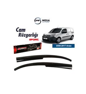 Cam Rüzgarlığı Renault Kangoo 2008-2017 ile uyumlu (Siyah)