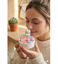 Mumelia Candles Renkli Patiler – Doğal Soya Taştozu Kedi Tasarım Mum - Renkli Bisküviler