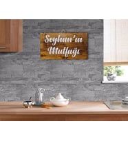 BK Gift Kişiye Özel İsimli Mutfağı Tasarımlı Ahşap Palet Tablo