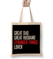 Great Dad Great Husband Stranger Things Lover Bez Çanta Uzun Saplı
