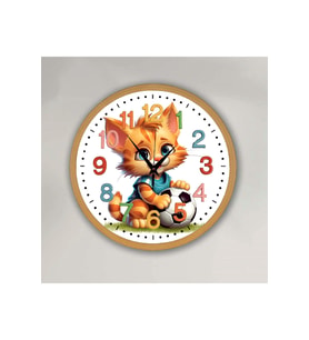 bilge Tasarım Çocuk Odası Duvar Saati 30 x 30 CM (Çok Renkli)