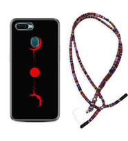 Oppo A5S A15 A16 A54 A55 A73 A74 Kılıf Boyun Asklı Rasta Silikon Red Moon 1710