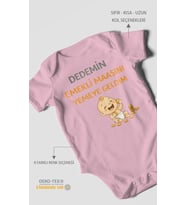 Dedemden Kısa Kollu Bebek Body %100 Pamuk