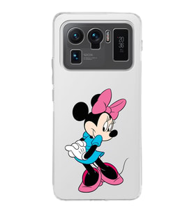 Xiaomi Mi 11 Ultra Uyumlu Kamera Korumalı Kapak Minnie Mouse Tasarımlı Şeffaf Silikon Kılıf