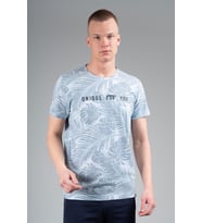Maraton Regular Erkek Bisiklet Yaka Mavimelanj- T-shirt