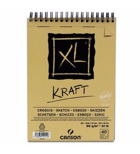 Canson XL Kraft Spiralli Eskiz Defteri 90gr 40 yaprak A5