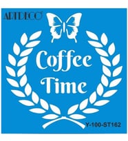 ARTDECO STENCİL 30X30CM KAHVE ZAMANI-2 162