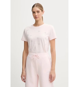 Guess 4G Baklava Desenli Zımbalı Kısa Kollu Kadın T-shirt V5BI14I3Z14-PMRJ