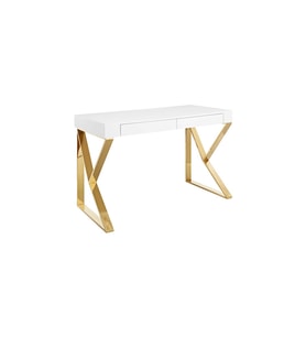 Hitit Dekorasyon Carrina Gold Metal Çalışma Masası