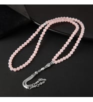 Pembe Kuvars (Gül Kuvars) Doğal Taş Tesbih 99luk - 6mm (Çok Renkli)