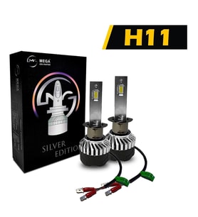 Mega Oto Market Slim Led Silver Edition Xenon Far Lambası Beyaz Renk CSP H11 Soket ile Uyumlu