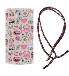 Samsung Note 3 4 5 8 9 20 Ultra 10 Lite Kılıf Boyun Asklı Rasta Silikon Donut Flamingo 1415